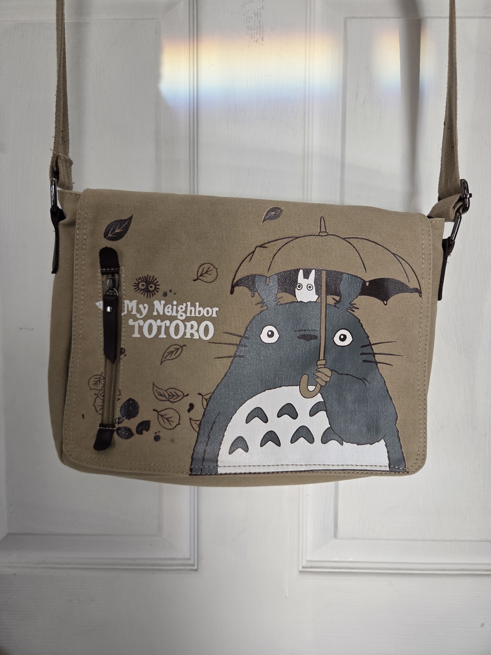 My Neighbor Totoro Beige Canvas Messenger Bag